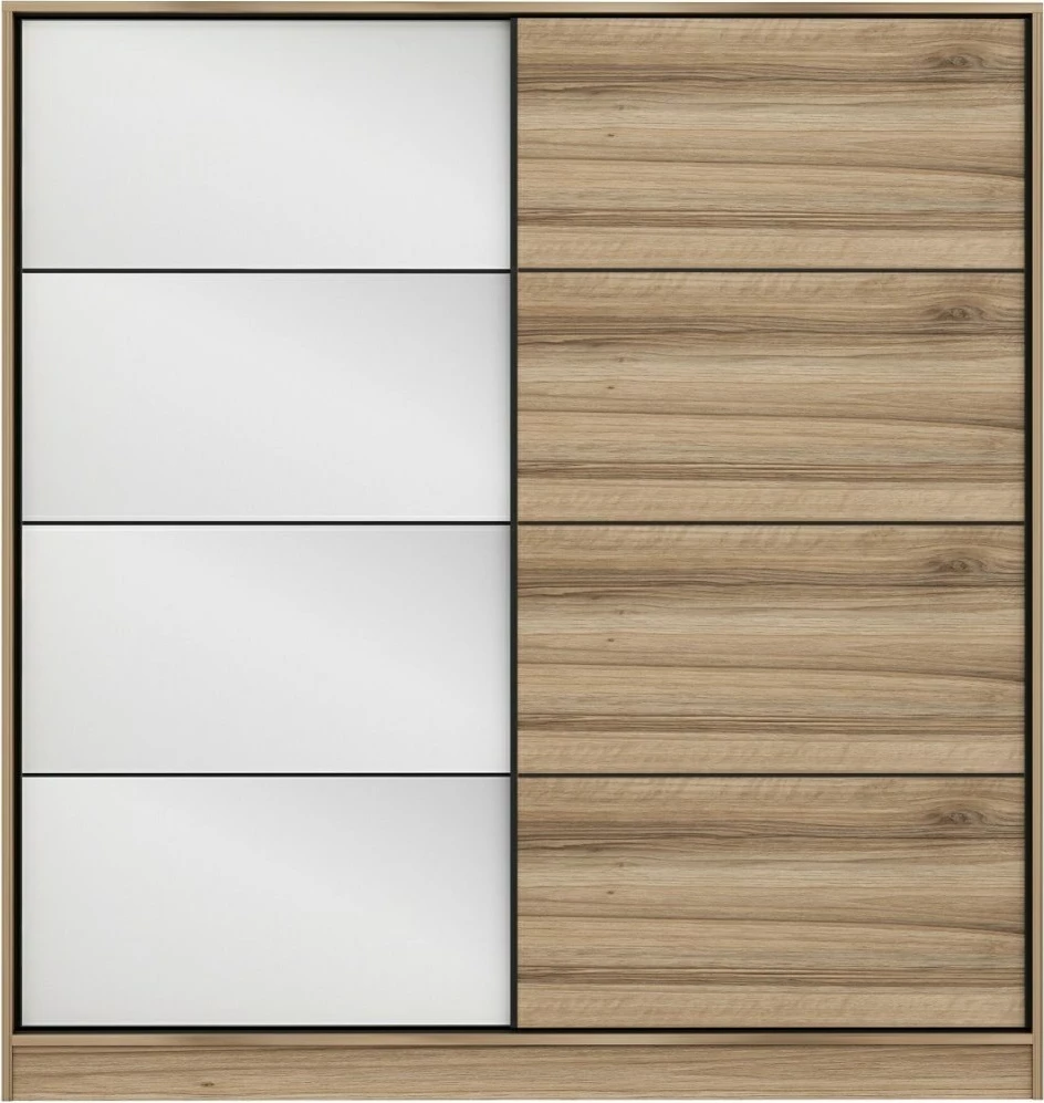 Garderobna omara, Hanah Home Kale, 180x190x60 cm, zlata
