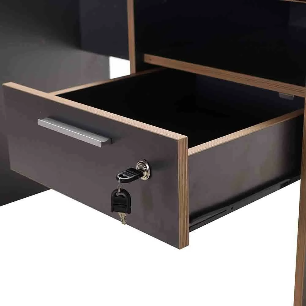 Delovna miza anthracite in hrast, Hanah Home Cms-510-Ax-1