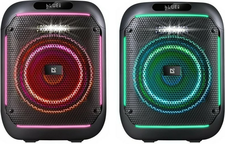 Prenosni zvočnik Defender Boomer, 65 W, Bluetooth, LED, črn