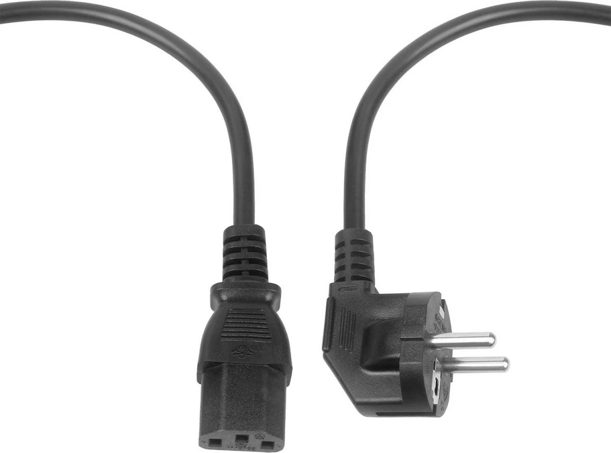 Napajalni kabel TB AKTBXKZC13S180B, 1,8 m, IEC C13, Schuko, črn