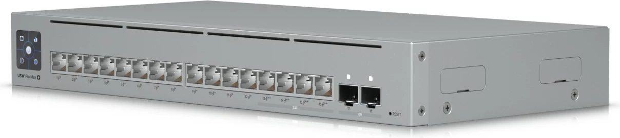 Upravljan preklopnik Ubiquiti Pro Max 16 PoE, L3, Gigabit Ethernet, za vgradnjo v rack