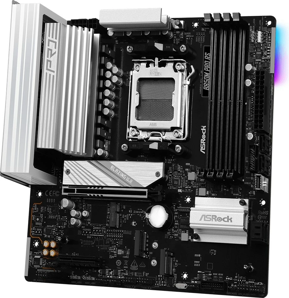 Plošča za matično ploščo Asrock B850M Pro RS, Socket AM5, micro ATX, črna