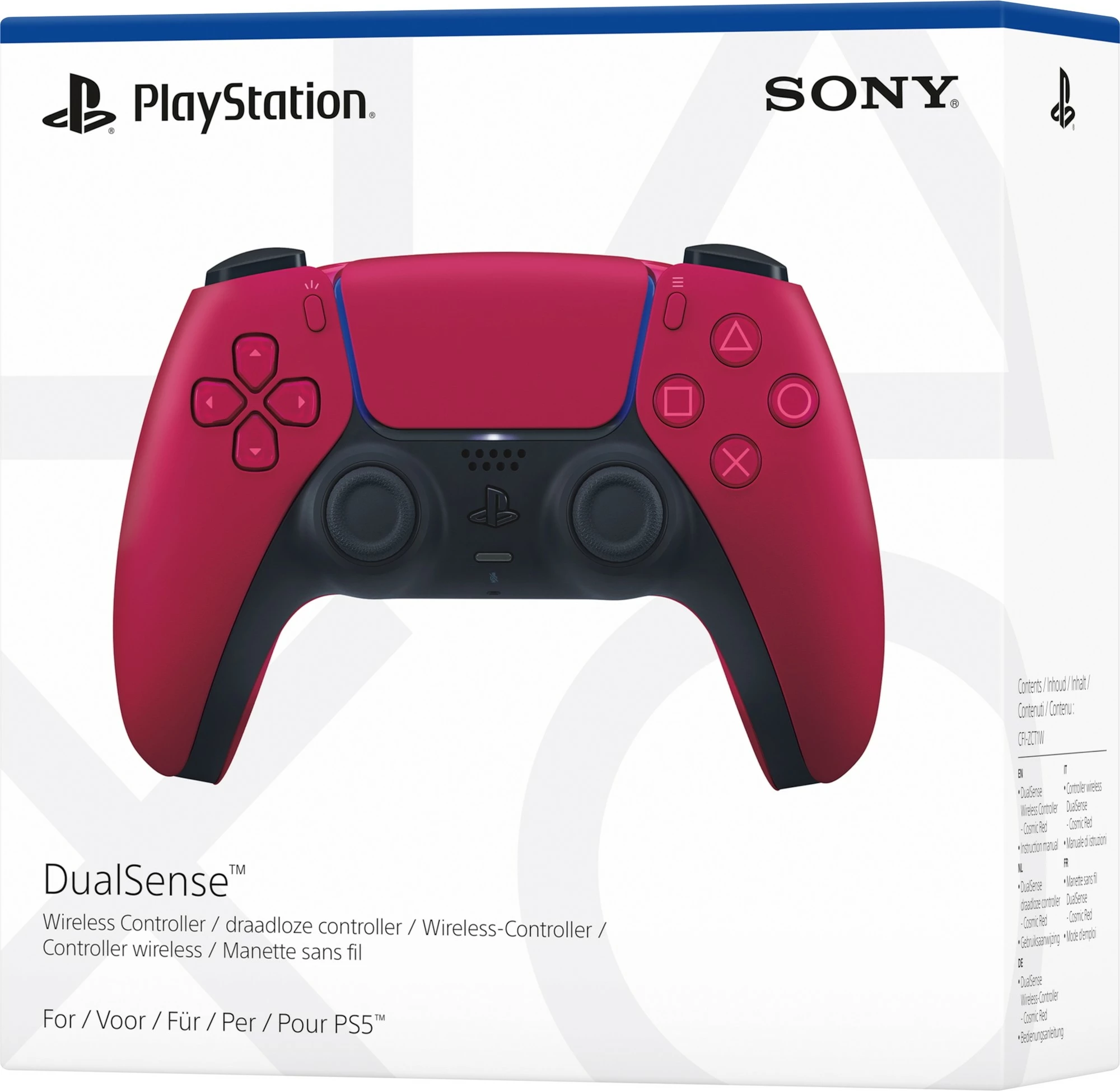 Brezžični kontroler DualSense za PS5, Sony Cosmic Red