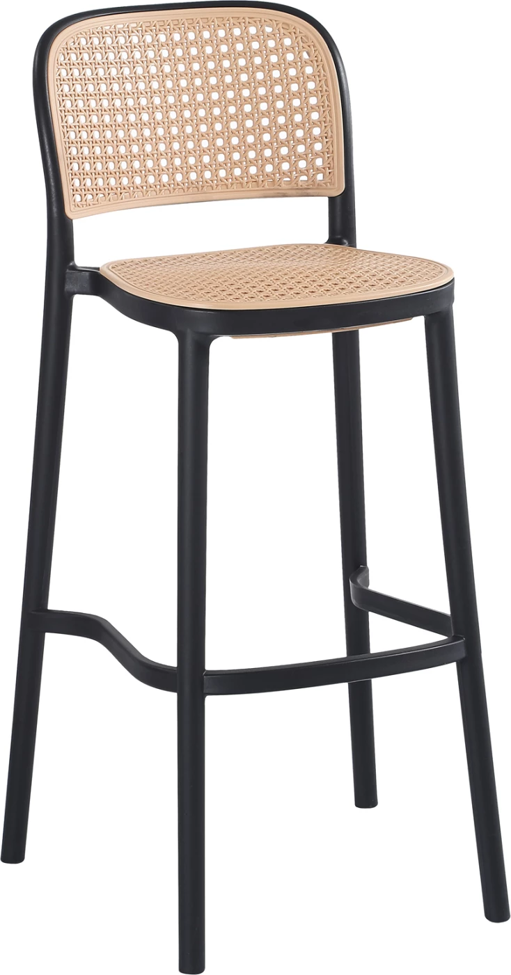Barski stol FH5939.02 polipropilen črno-bež 41x53x103H cm