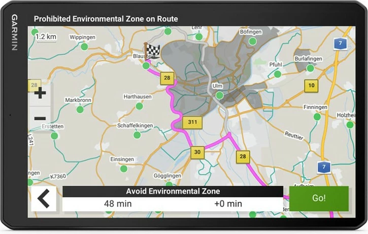 Navigacijska naprava, Garmin 1095, 32 GB, zaslon 10,1", črna