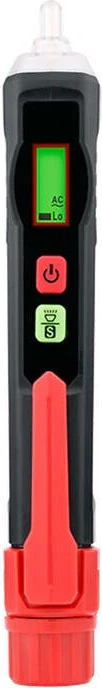Detektor napetosti brez stika Habotest HT101, z LCD zaslonom, LED lučjo, črno-rdeč