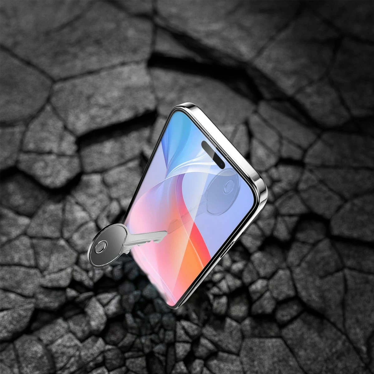 Trdo zaščitno steklo 4smarts za iPhone 16, prozorno