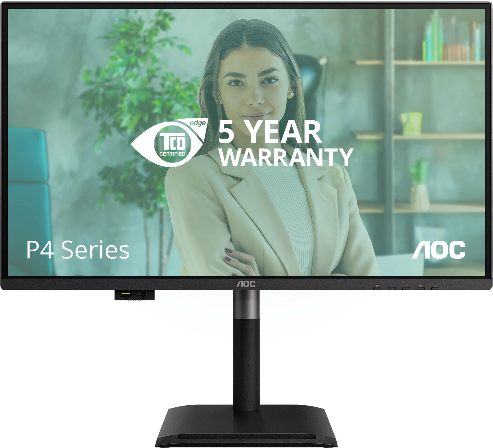 Monitor 27" (68,6 cm) AOC Q27P4U, 2xHDMI+DP+USB, črn
