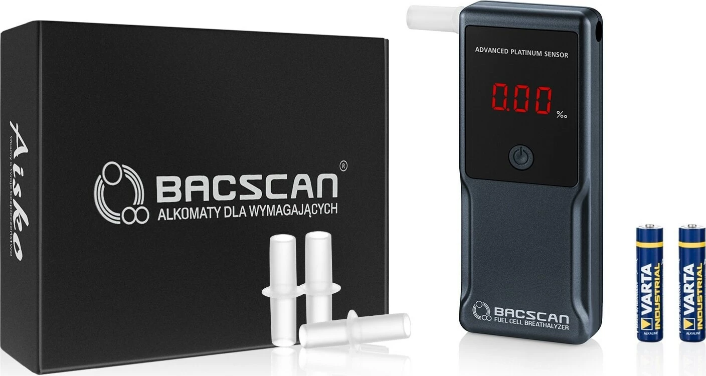 Digitalni alkotester brez stika, BACSCAN F-50 Ultra, siv