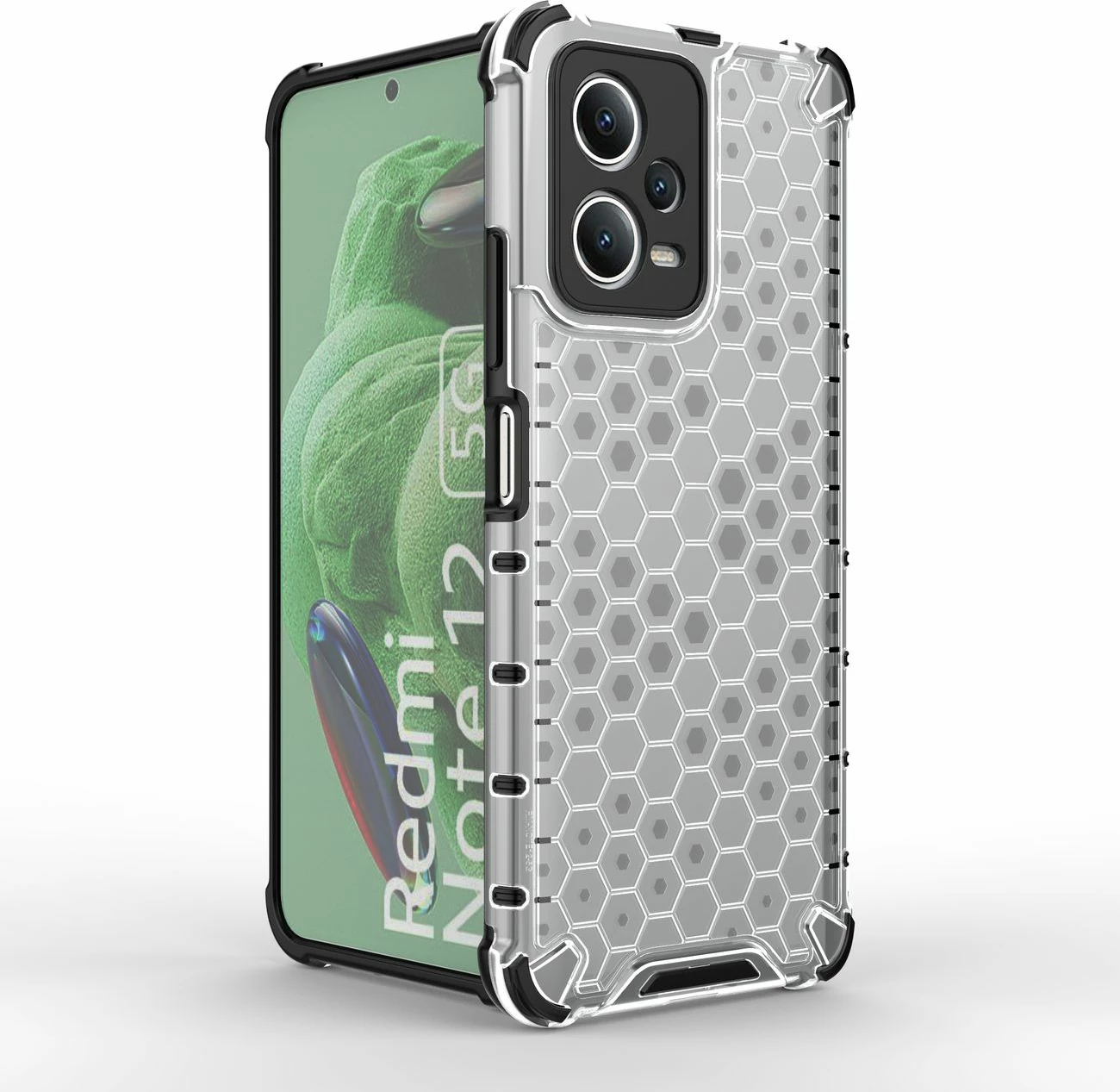 Ovitek za telefon Honeycomb Hurtel za Xiaomi Redmi Note 12 5G / Poco X5 5G, črn