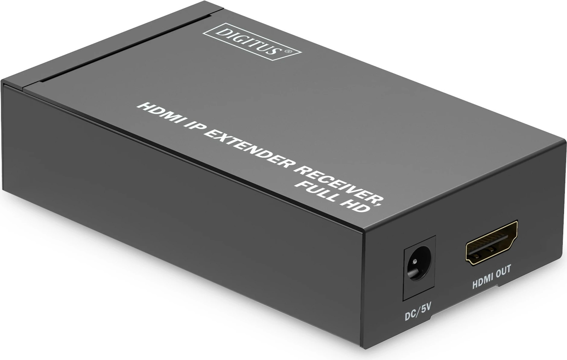 AV sprejemnik HDMI IP Extender Digitus, Full HD, 120 m, črn