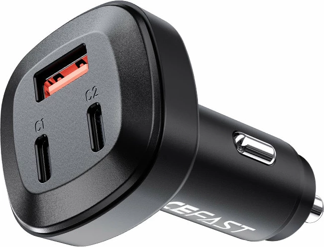 Polnilec za avto Acefast B3, 66 W, 2x USB Type-C / USB, črn