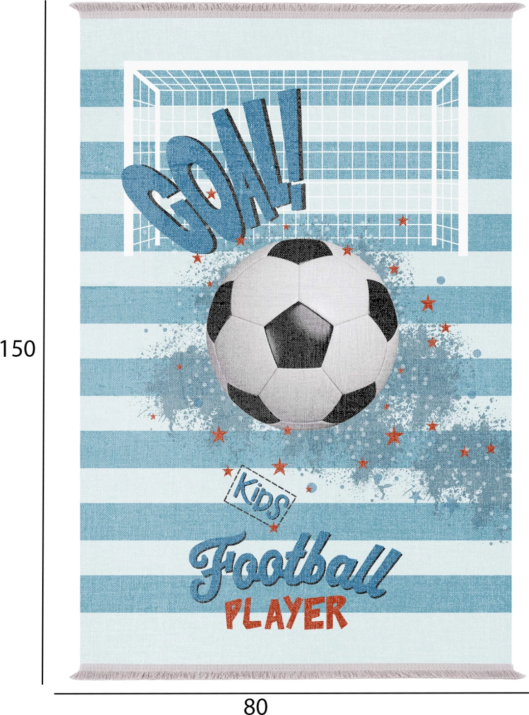Otroška preproga z resicami FH7678.21 GOAL modra 80Χ150