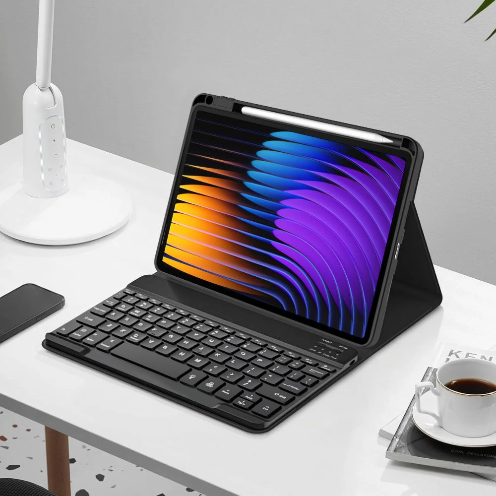 Ovitek z Bluetooth tipkovnico Tech-Protect SC Pen za Xiaomi Pad 7 / 7 Pro, črn