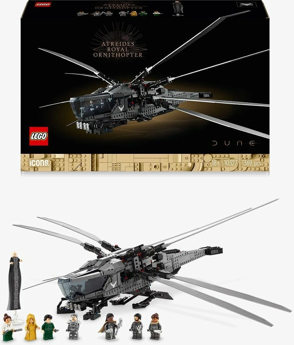 Komplet za sestavljanje Royal Ornithopter iz filma Dune, LEGO, 1369 kosov, večbarven