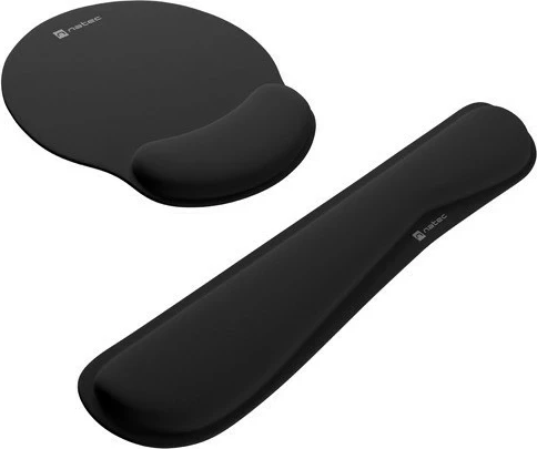 Ergonomski podloga za miško 2 v 1 Natec Chipmunk, črn