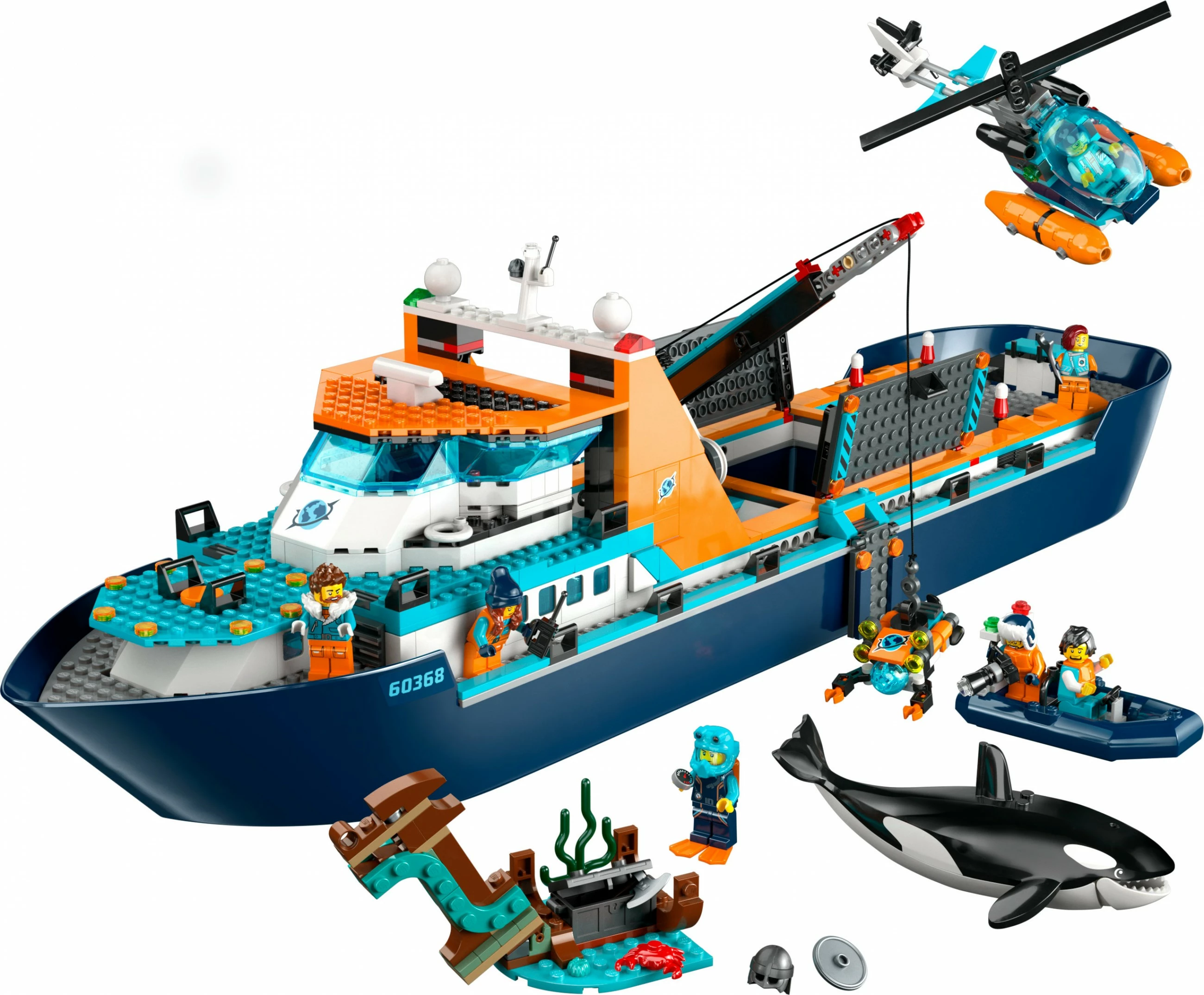 Set za gradnjo Arctic Explorer Ship, LEGO, 815 delov, plastika, večbarven