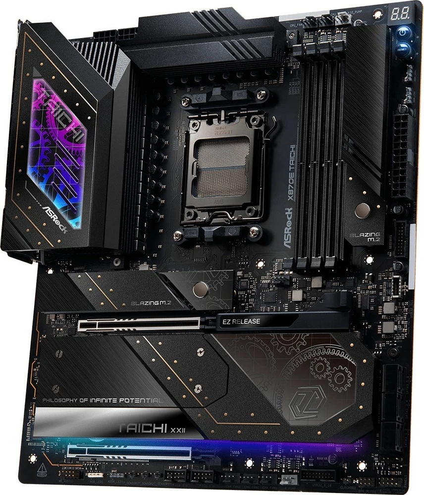 Matična plošča ASRock X870E Taichi, AMD, Socket AM5, DDR5-SDRAM, 256 GB, črna