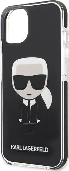 Trd ovitek za telefon za iPhone 13 mini 5,4", Karl Lagerfeld KLHCP13STPEIKK, črn, Iconik Karl