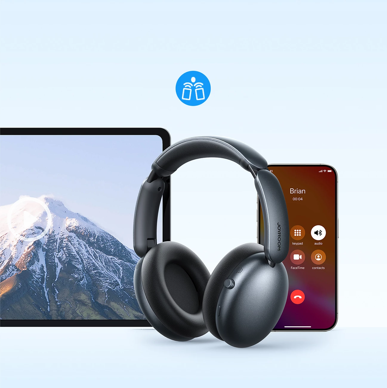 Brezžične slušalke Joyroom J-Head Series JR-JH1 z ANC, Bluetooth 5.4, črne