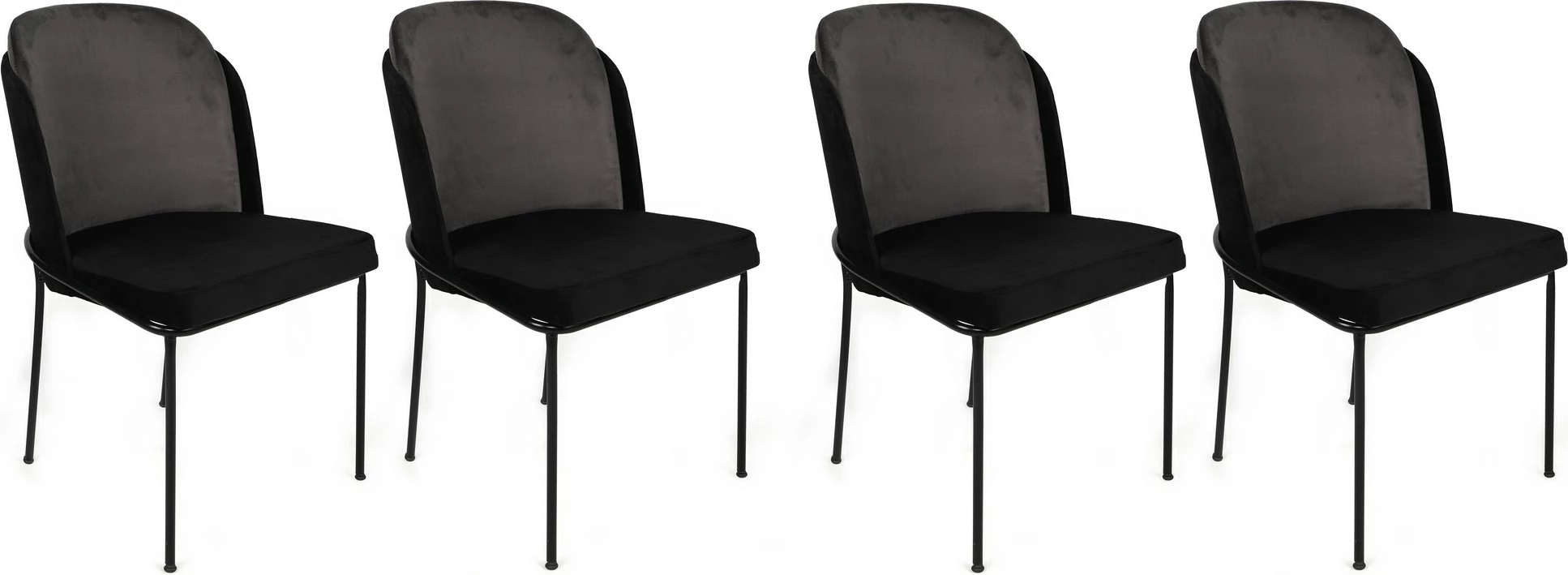 Set stolov (4 kosi) Skye Decor, Dore-150 V4, siva in črna