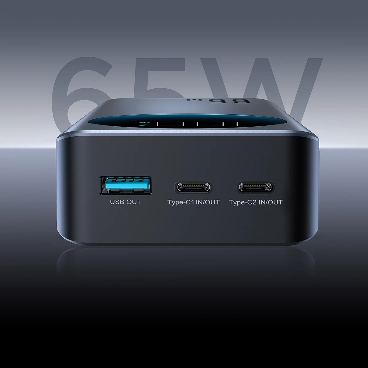 Power bank 30000mAh, 65W, z digitalnim zaslonom Joyroom JR-PBF05, črn