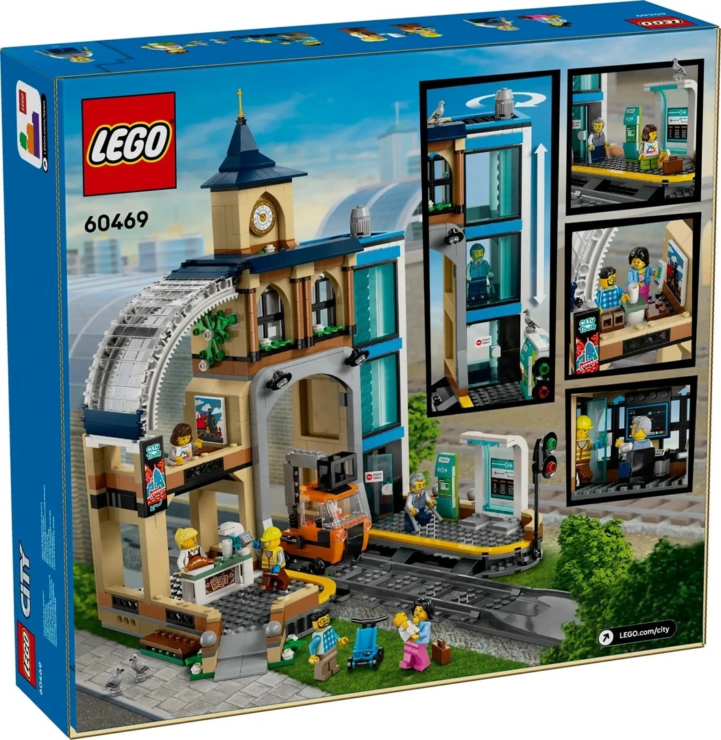 Central Train Station LEGO CITY 60469, set z igralnimi figuricami (6 minifigurin)