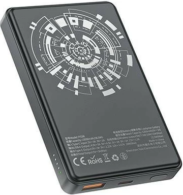 Powerbank z MagSafe AWEI 10000 mAh, 22,5 W, črn