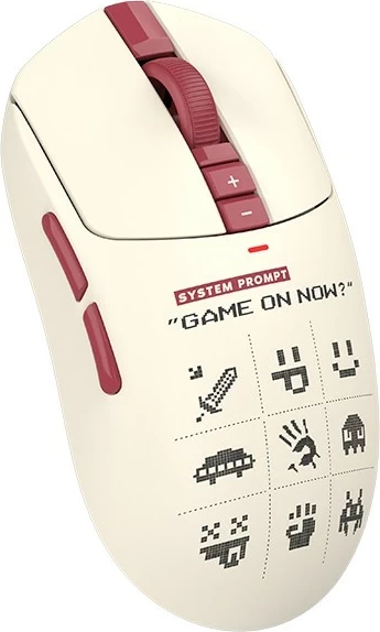 Igralna miška A4-Tech Bloody R72 ULTRA DUO Pixels Red, brezžična, RGB, bela