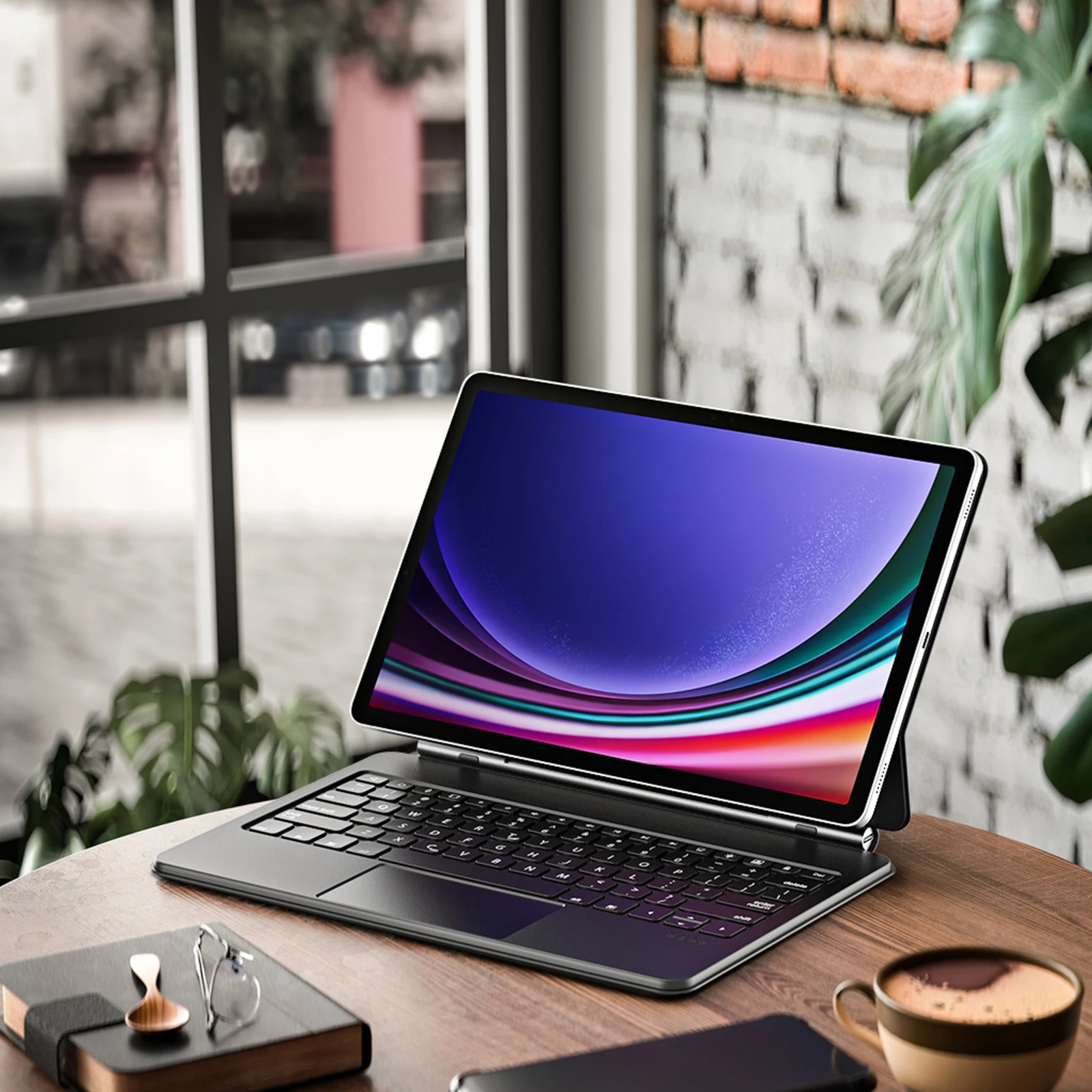 Ovitek z Bluetooth tipkovnico Dux Ducis MK Series za Samsung Galaxy Tab S9+, S8+, S7+, črn