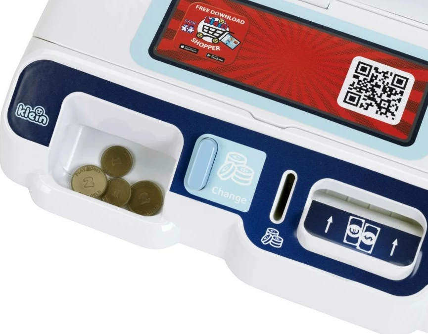 Igrača blagajna z aplikacijo Klein 7265, večbarvna, komplet dodatkov