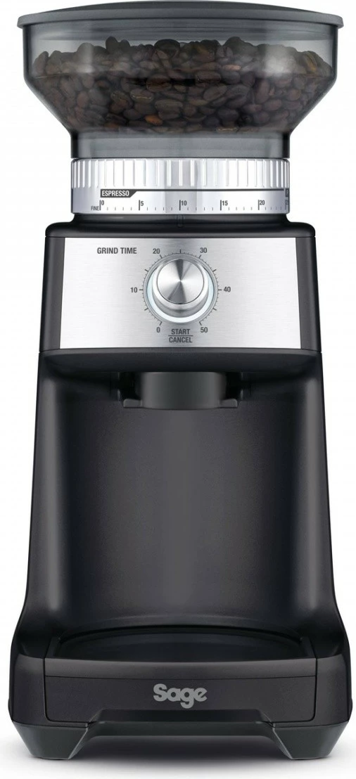 Mlinček za kavo, 60 stopenj mletja, 340 g rezervoar, stožčasti jekleni mlin, časovnik 1 s, 130 W, Black Truffle Sage SCG600BTR, črn