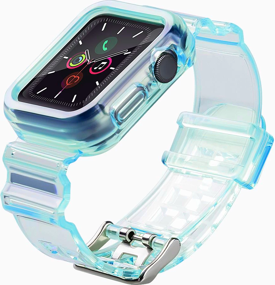 Trak in ovitek za Apple Watch 42 mm Hurtel, TPU, moder