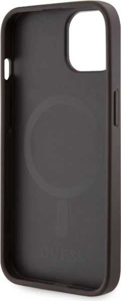 Ovitek za telefon Guess GUHMP14MP4RPSW za iPhone 14 Plus 6,7", 4G potiskane proge MagSafe, rjav