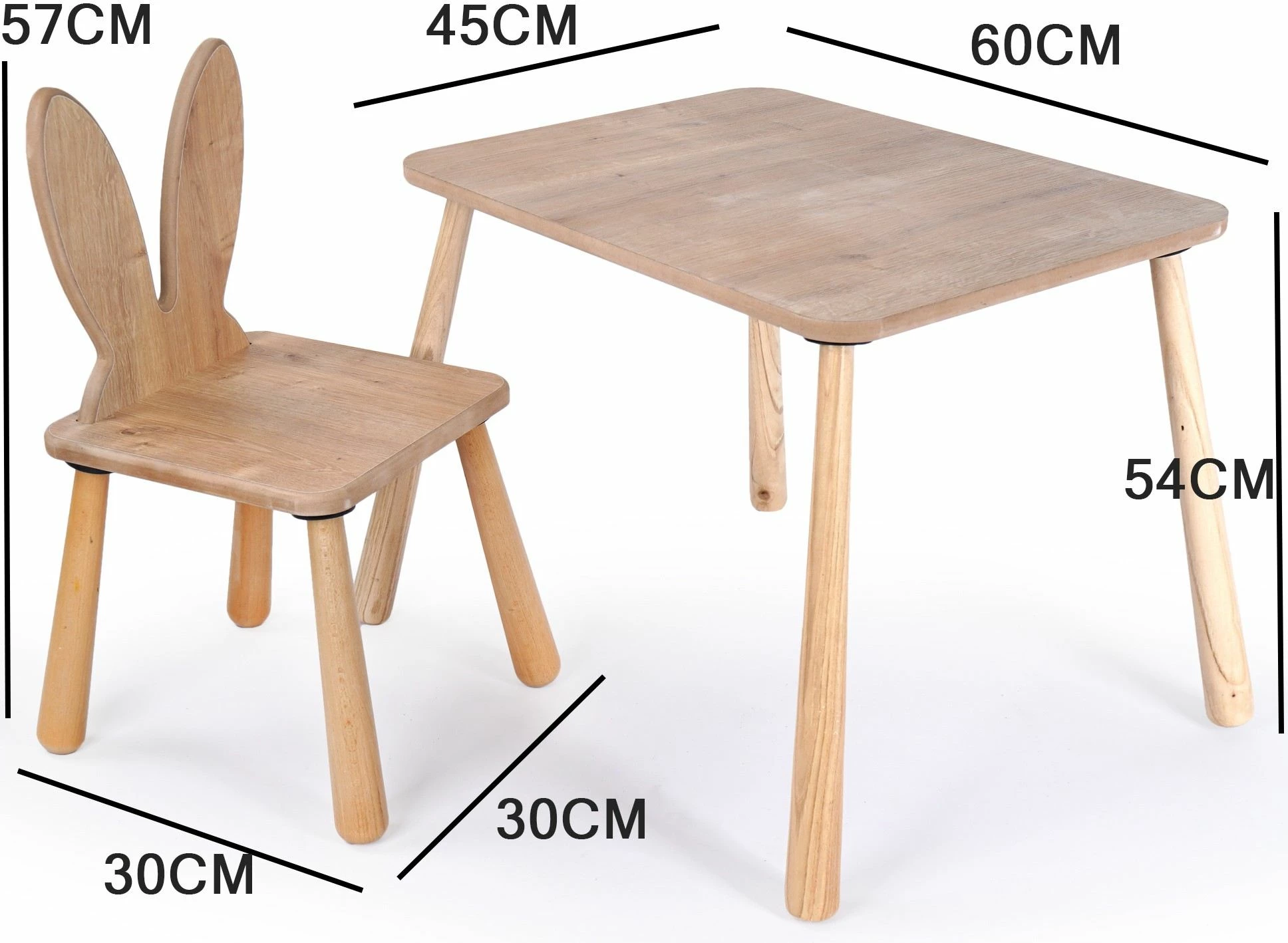 Set za otroško mizo Skye Decor, BLTYZ-AKTV059, barva gabra, 11 delov