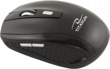 Brezžični miš Titanium TM105K, 1600 DPI, črn