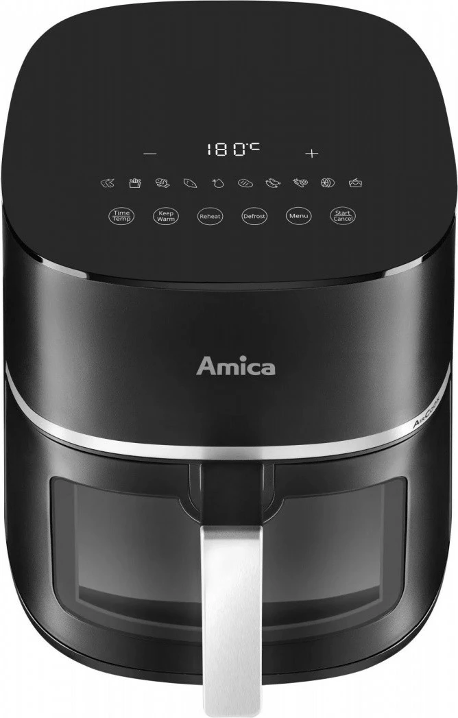 Zračna friteza 7,2 L, 1700 W, 10 programov, zaslon na dotik, okence za pregled, črna Amica AFM 6020