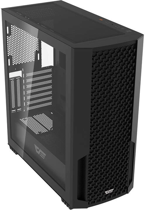 Računalniško ohišje z 4 ARGB ventilatorji, Darkflash DF2100 E-ATX/ATX, do 8×120 mm, 2 HDD + 3 SSD, 7 rež, radiator do 360 mm, 1×USB 3.0 + 2×USB 2.0, stransko kaljeno steklo, črno
