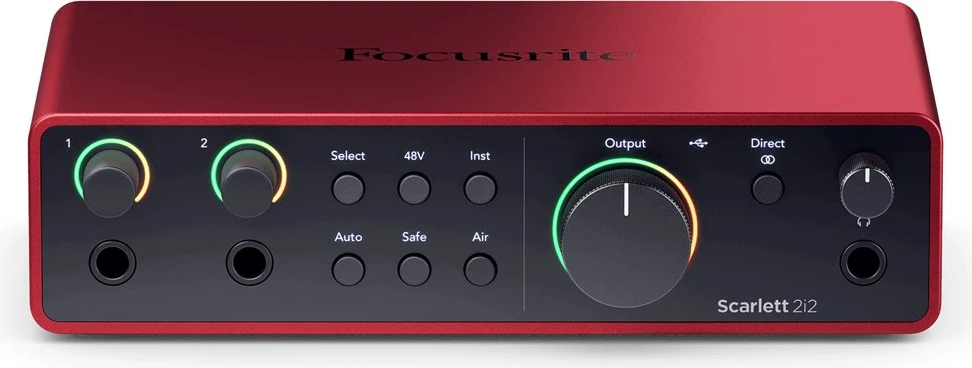 Zvočni vmesnik Focusrite Scarlett 2i2 USB-C 4. gen, rdeč