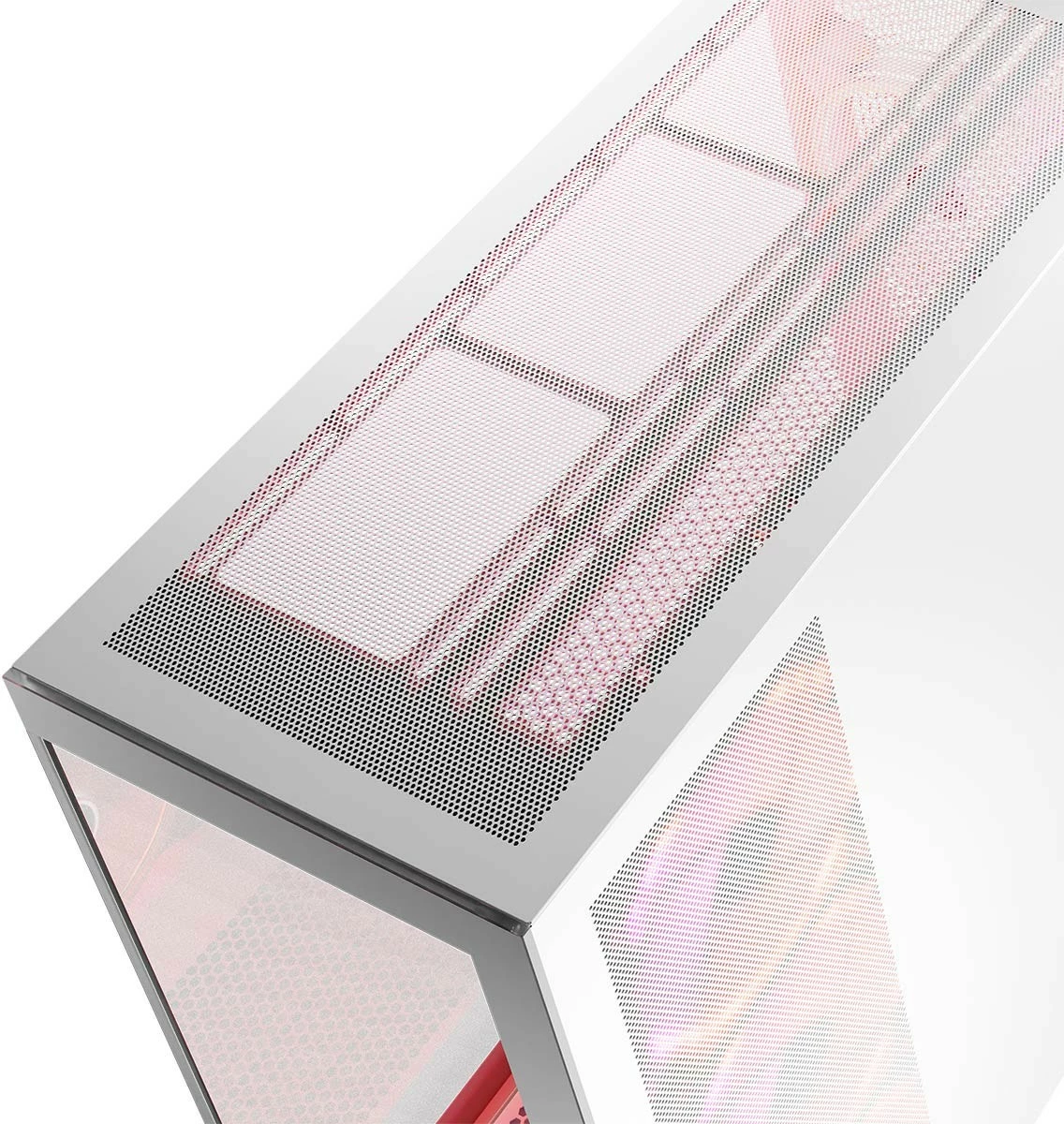 Ohišje MODECOM Volcano Space ARGB, Midi Tower, kaljeno steklo, belo