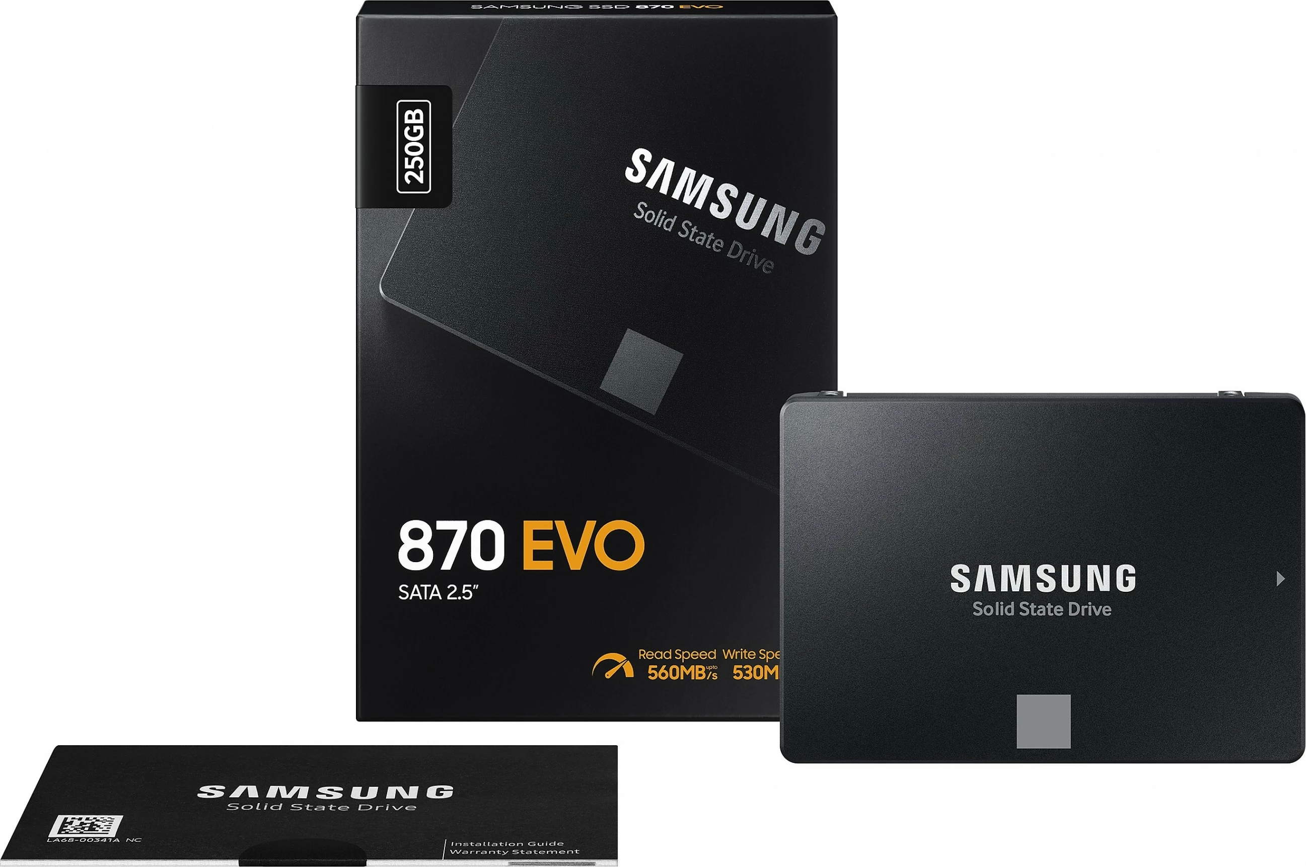 SSD 250 GB, 2,5", 560 MB/s, 6 Gbit/s, črn Samsung 870 EVO
