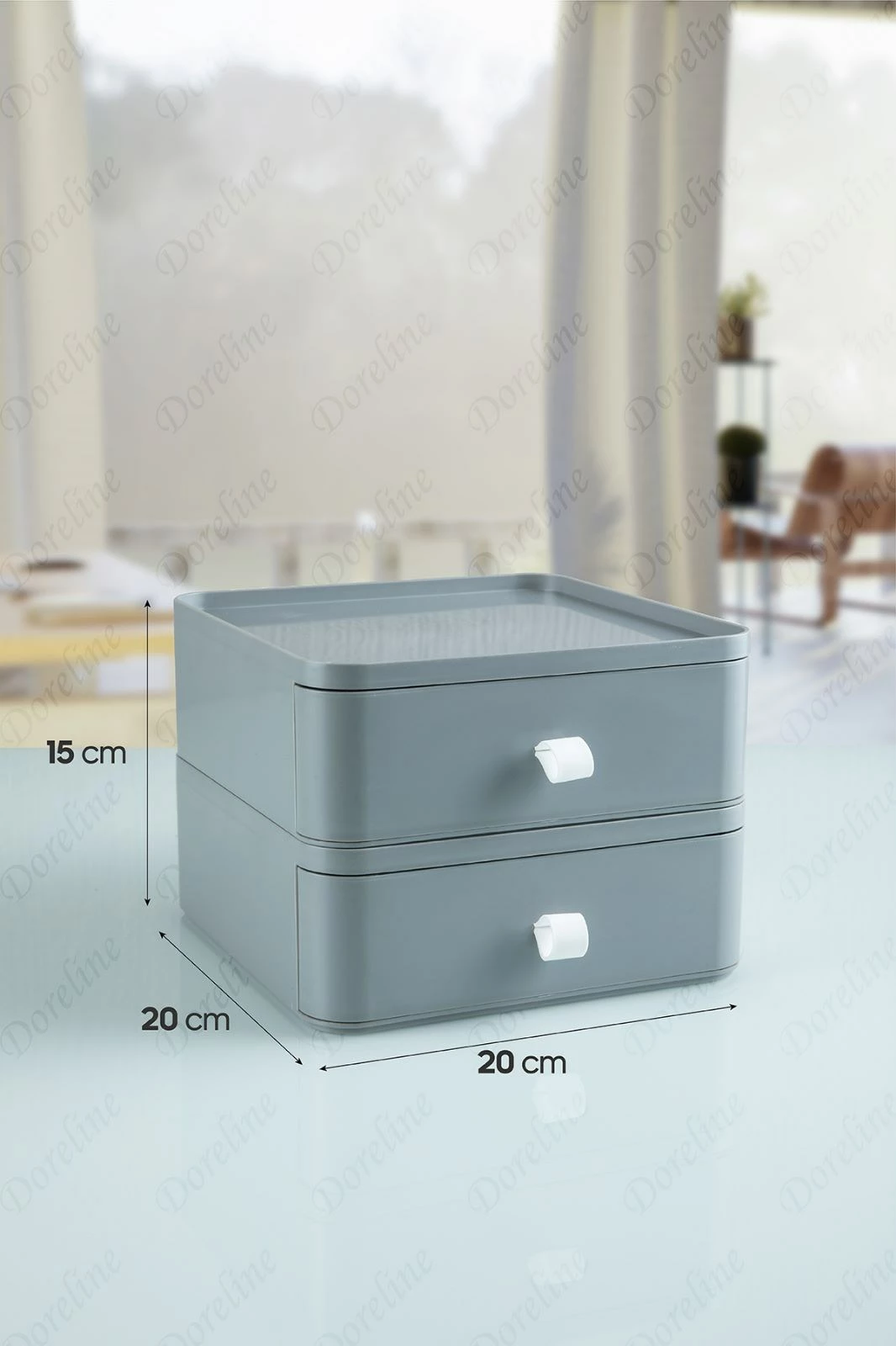 Organizator za ličila, siv, 2 kosa, Evila Originals OMS-002-G