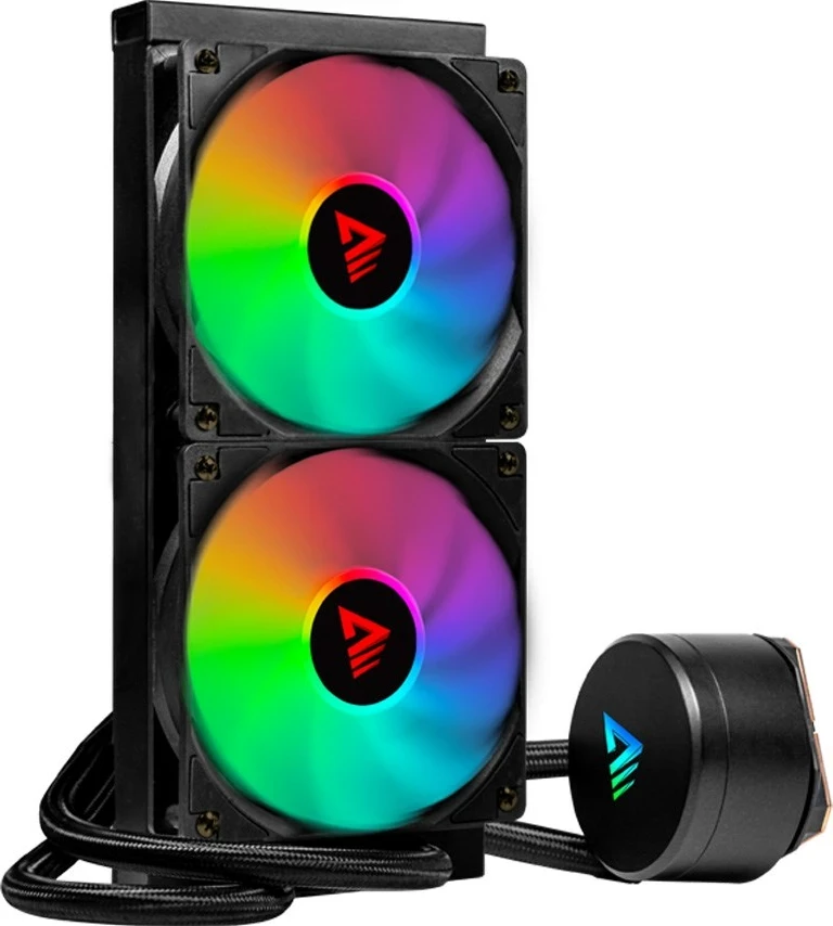 Vodna hlajenja za ohišje Savio VELOX 240MM, 2x12 cm, RGB, črno