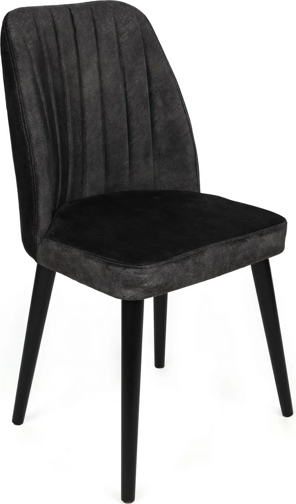 Set 4 jedilnih stolov, Skye Decor Alfa-437 V4, antracitno črn