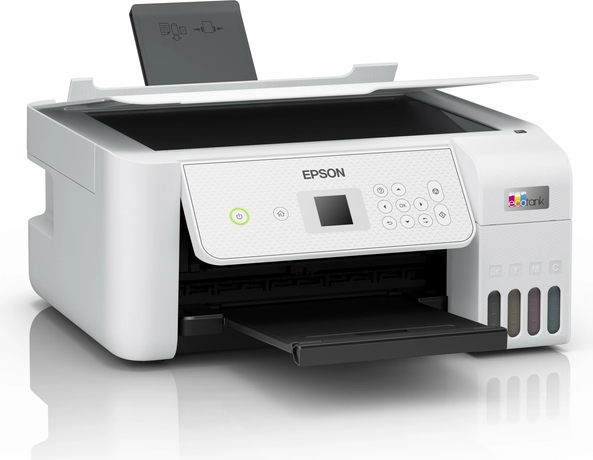 Večfunkcijski tiskalnik EcoTank ET-2876, inkjet, Wi‑Fi, bel - Epson