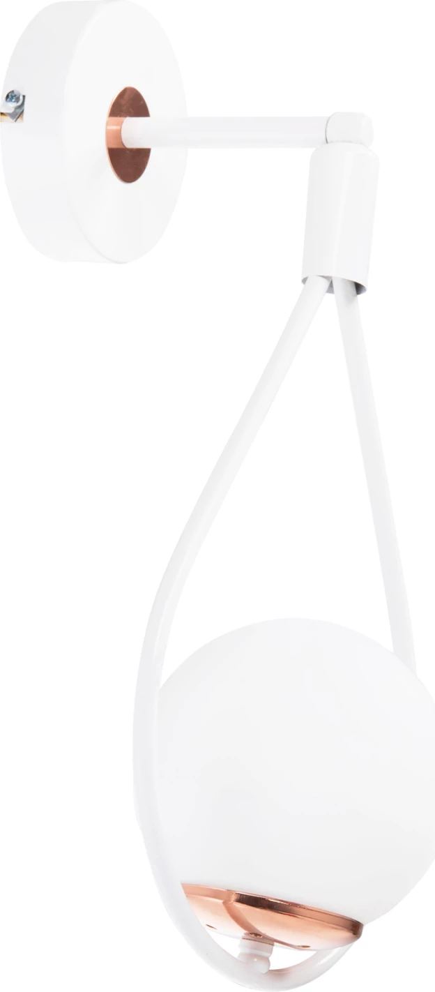 Stenska svetilka viseča kaplja bela z belim globusom 22x20x43Hcm.FH7640.03