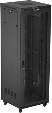 Računalniško ohišje rack 19" 47U 800x800 z perforiranimi vrati in LCD, LANBERG, črno