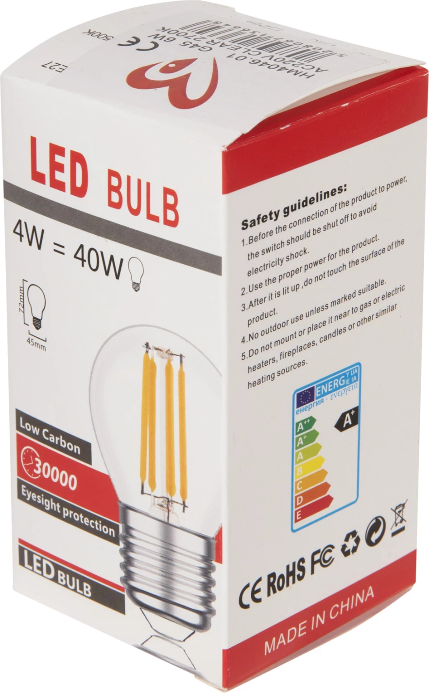 Žarnica FH4046.01 LED filament 6W E27 3000K prozorna zatemnljiva