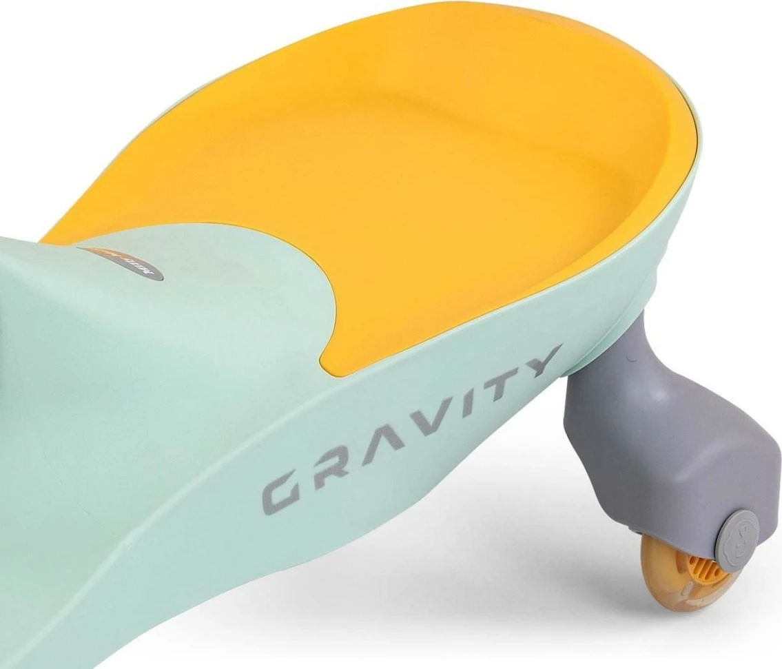 Poganjalec brez pedal z gravitacijskim mehanizmom, Milly Mally Gravity 5926, 4 LED kolesa, 3+, limeta rumena