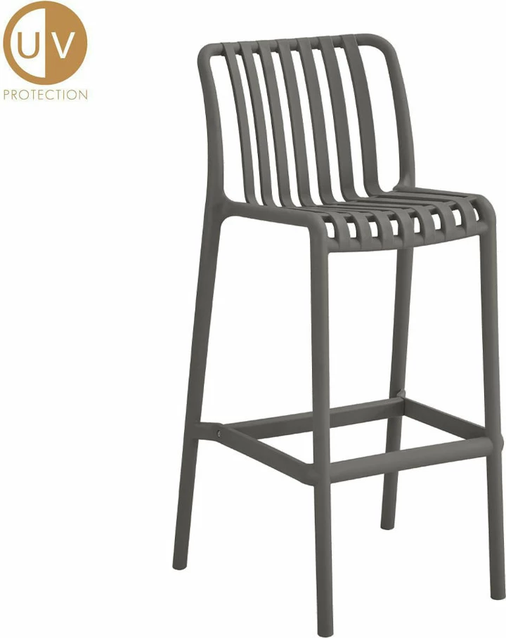 Barski stol Sticky, siva, 47x38x103.5 cm